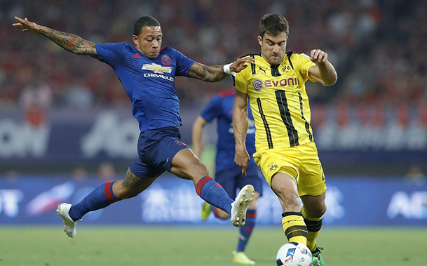 United joga mal e é goleado pelo Borussia Dortmund em amistoso na China